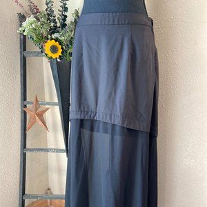 Lumiere Black 2 Layer Skirt Side Zip L